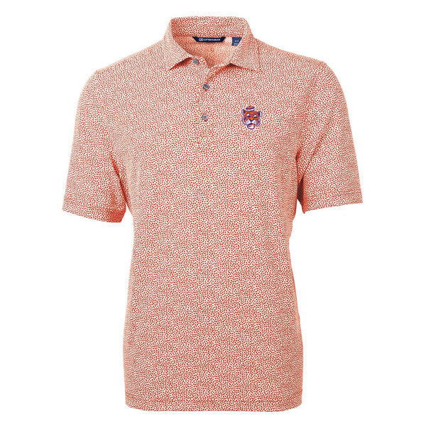 Clemson Cutter & Buck Vault Tiger Botanical Polo