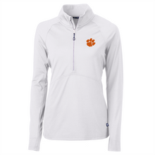 Clemson Cutter & Buck Women's Adapt Eco 1/2 Zip Pullover