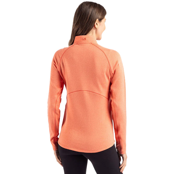 Clemson Cutter & Buck Women's Peshastin Quarter Zip - ORANGE