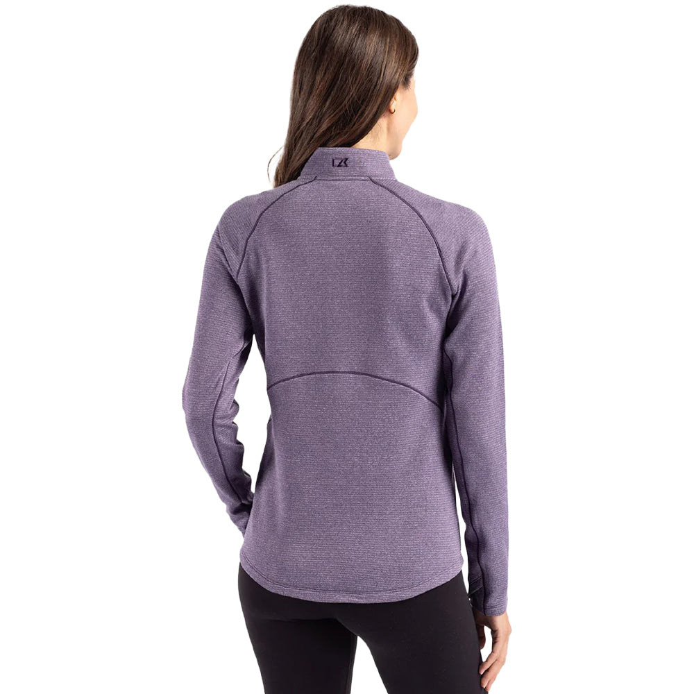 Clemson Cutter & Buck Women's Peshastin Quarter Zip - PURPLE