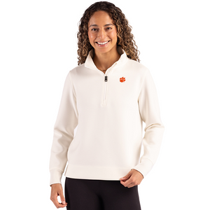 Clemson Cutter & Buck Women’s Roam Epic Versatility Quarter Zip - SHELL