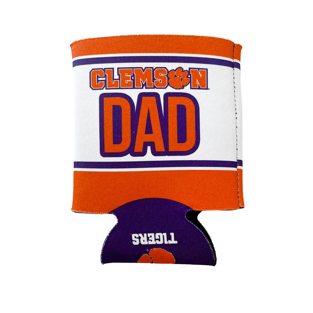 Clemson Dad Can Koozie - ORANGE/WHITE
