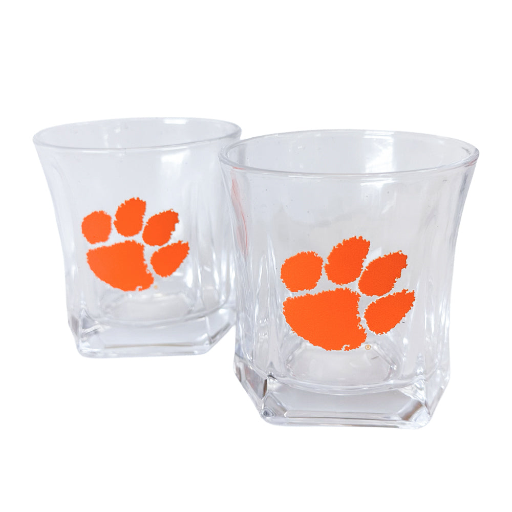 Clemson Decanter with 2 Rocks Glasses Set