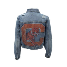 Clemson Denim Cropped Tiger C Jacket - BLUE