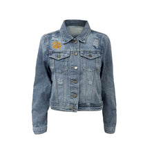 Clemson Denim Cropped Tiger C Jacket - BLUE