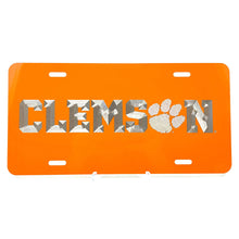 Clemson Diamond Etched License Plate 