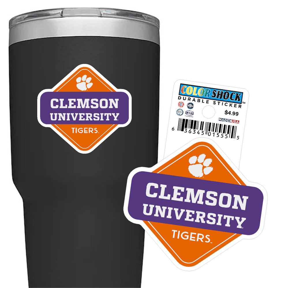 Clemson Sticker Clemson Diamond Sticker