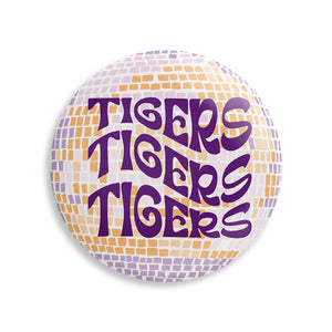 Clemson Disco Tigers Button