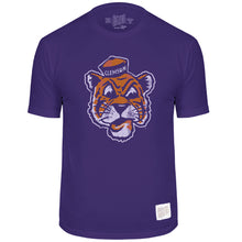 Clemson Distressed Vault Tiger Face Tee - PURPLE