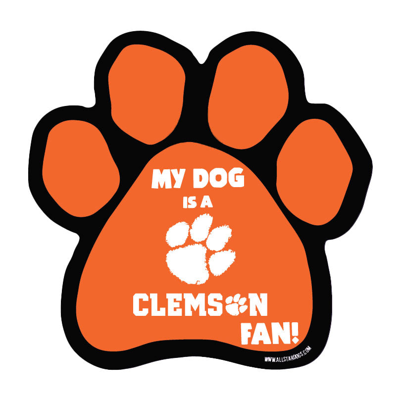 Clemson Dog Paw Magnet