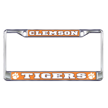 Clemson Domed License Plate Frame - ORANGE