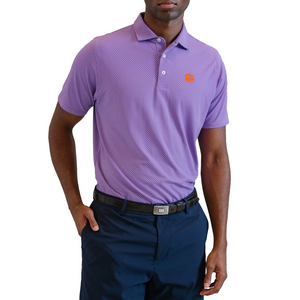Clemson Draddy Captain Cool Polo - PURPLE
