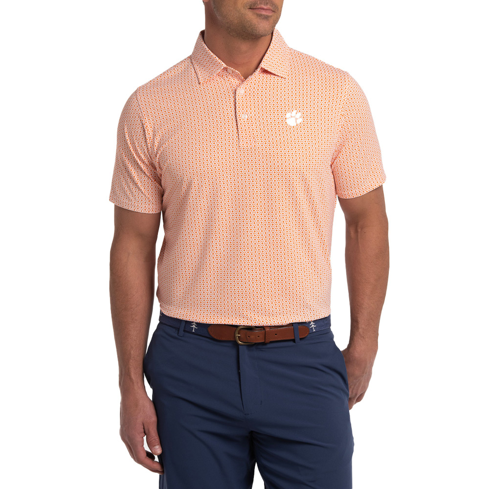 Clemson Draddy Trevor Cool Polo - ORANGE
