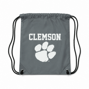 Clemson Drawcord Backpack - MD GREY