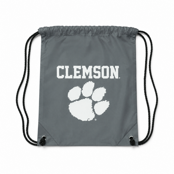 Clemson Drawcord Backpack - MD GREY