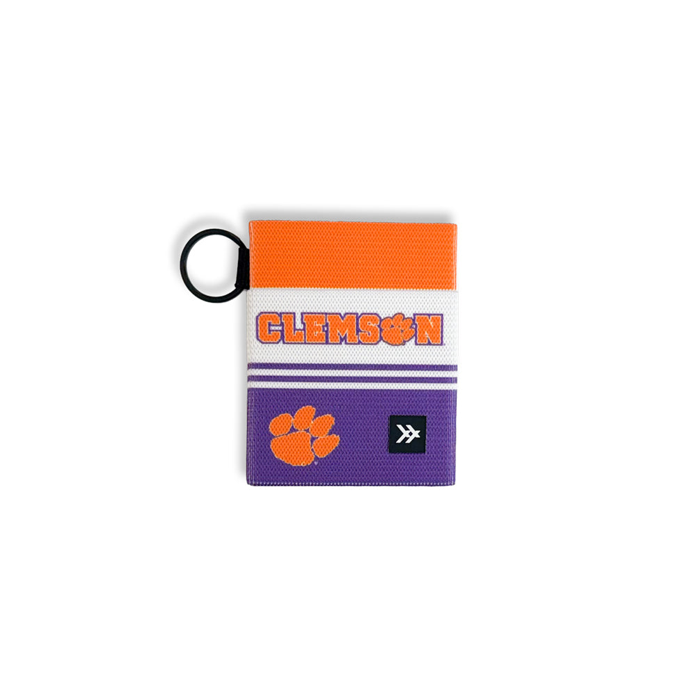 Clemson Thread Elastic Wallet - WHITE