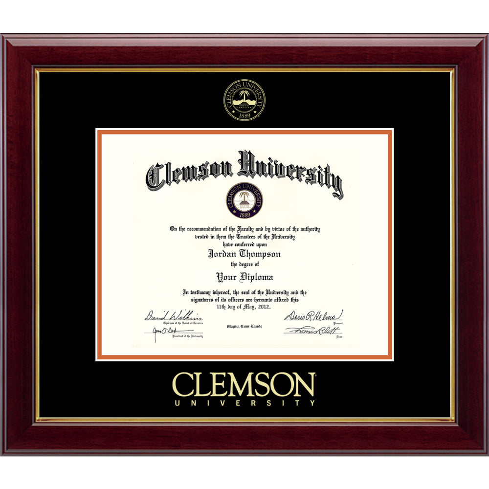 Clemson Embossed Gallery Diploma Frame