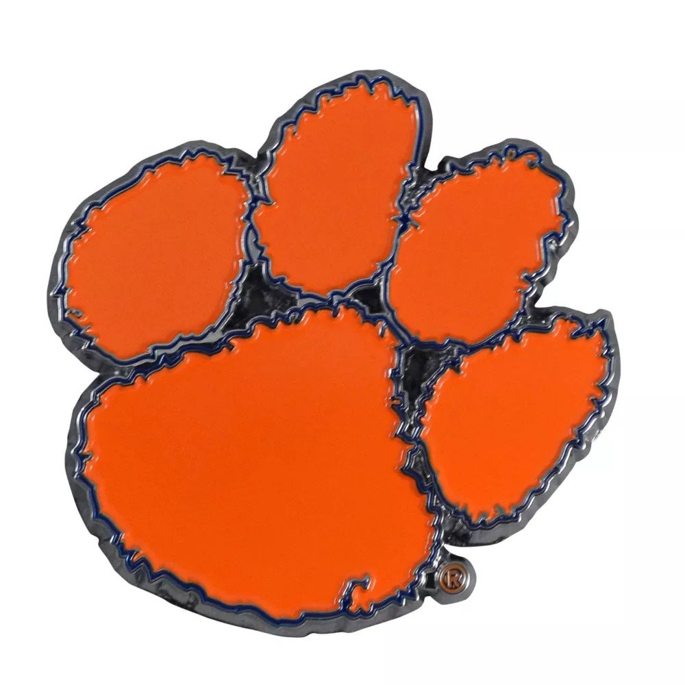 Clemson Embossed Paw Auto Emblem - ORANGE