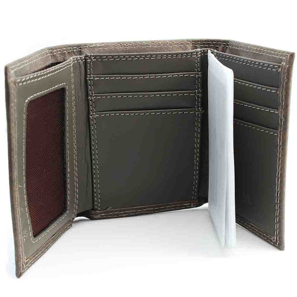Clemson Embossed Trifold Wallet - MD GREY