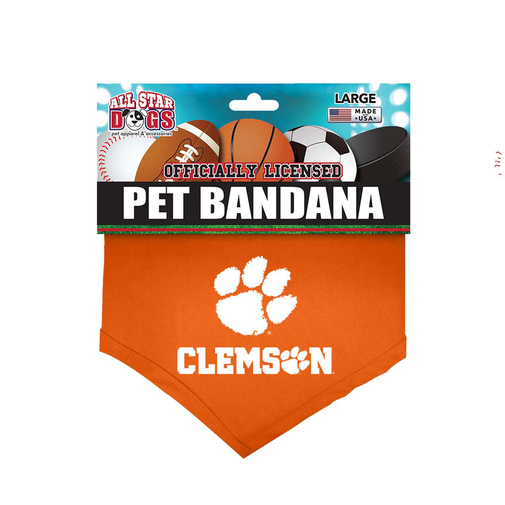 Clemson Embroidered Pet Bandana 