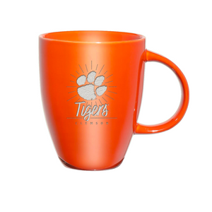 Clemson Engraved Lustre Mug - ORANGE