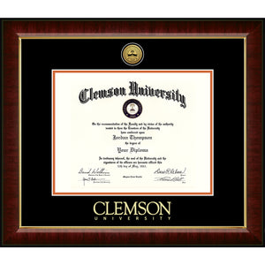 Clemson Engraved Murano Diploma Frame