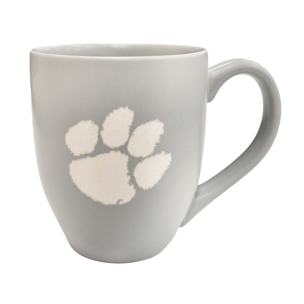Clemson Etched Bistro Mug - GREY