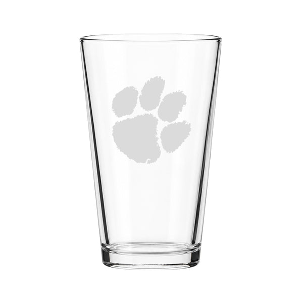 Clemson Etched Paw Tea Glass