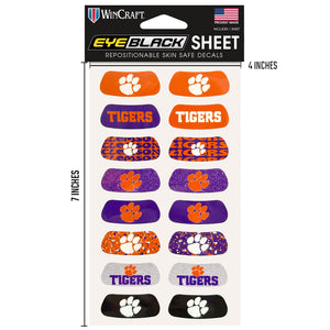 Clemson Eye Black Multi Sheet