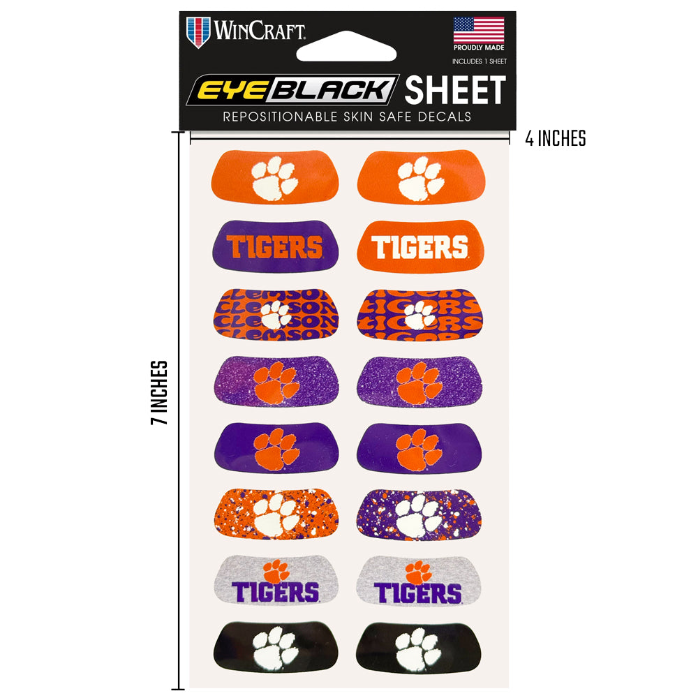 Clemson Eye Black Multi Sheet