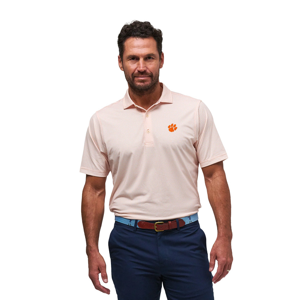 Clemson Fairway & Greene Essex Print Polo