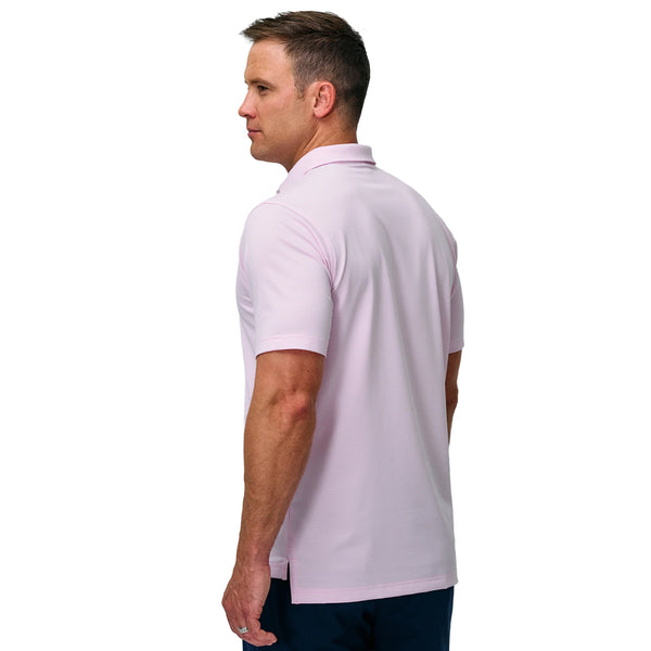 Clemson Fairway & Greene Pink Bryant Stripe Polo - PINK