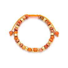 Clemson FanDrip Bead and Gold Bracelet - ORANGE