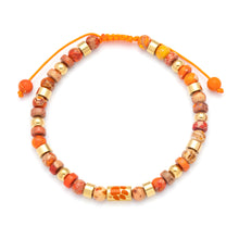 Clemson FanDrip Bead and Gold Bracelet
