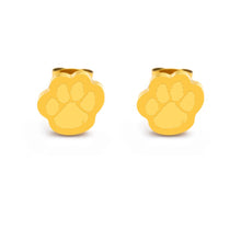 Clemson FanDrip Stainless Paw Earrings - GOLD