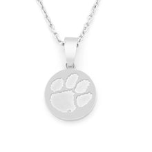 Clemson FanDrip Stainless Paw Necklace