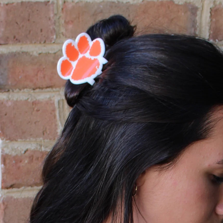 Clemson Fizzy Paw Claw Clip