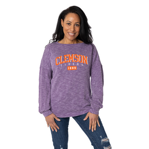 Clemson Flying Colors Women’s Josie Rib-Knit Tunic II - PURPLE