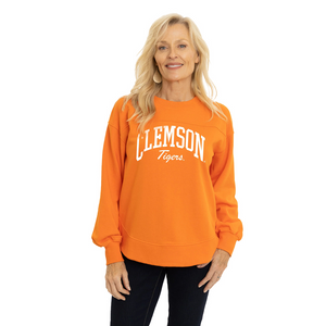 Clemson Flying Colors Women’s Yvette Crew Sweatshirt - ORANGE