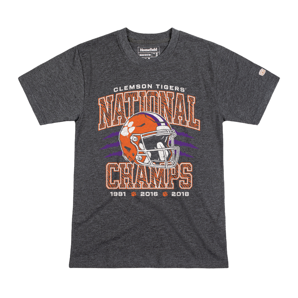Clemson Football National Champions Tee - CHARCOAL