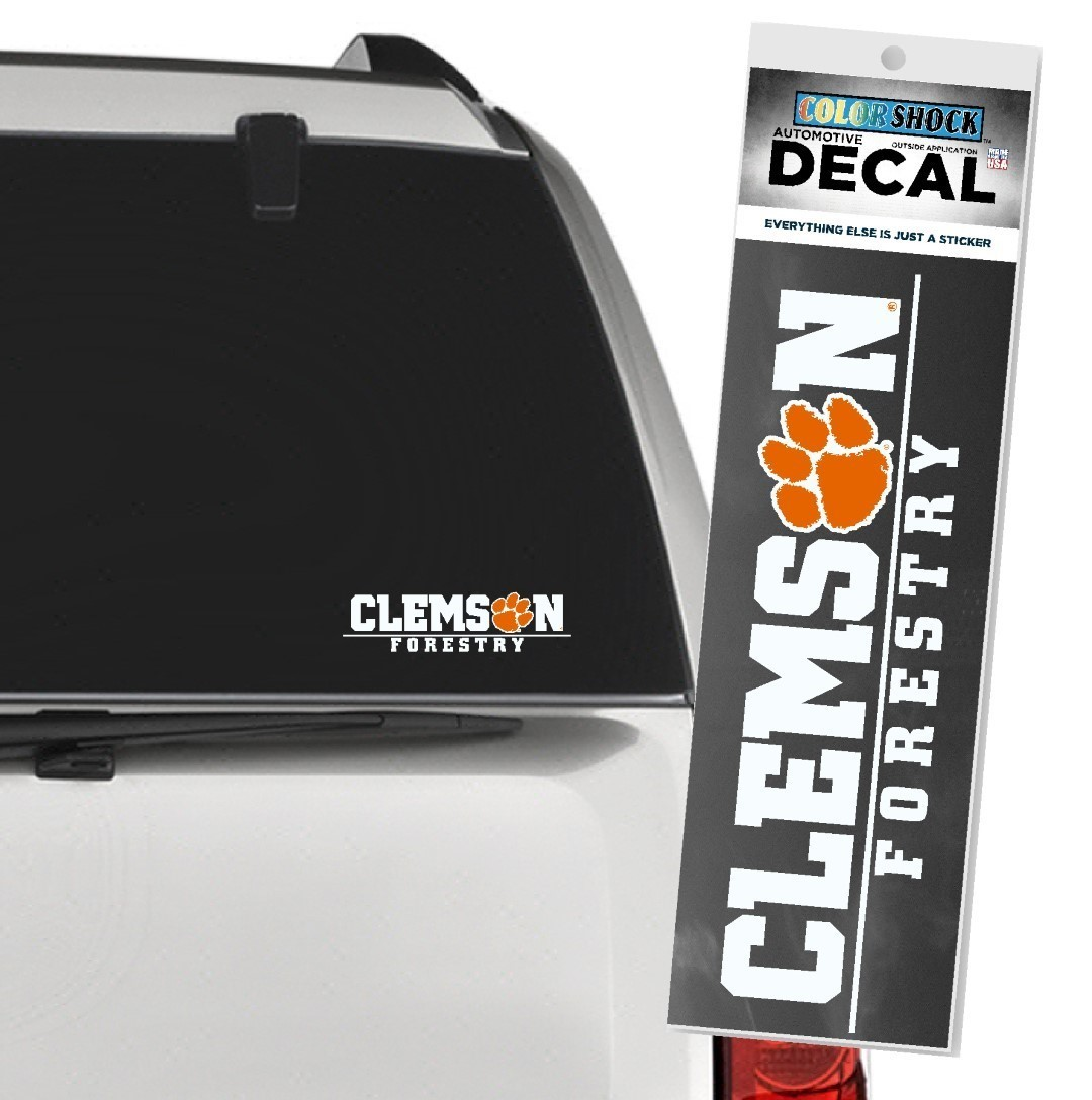 Clemson Forestry Decal - WHITE