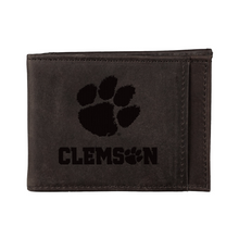 Clemson Front Pocket Paw Hammer RFID Wallet - BROWN