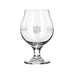 Clemson Frosted Paw Belgium Beer Glass