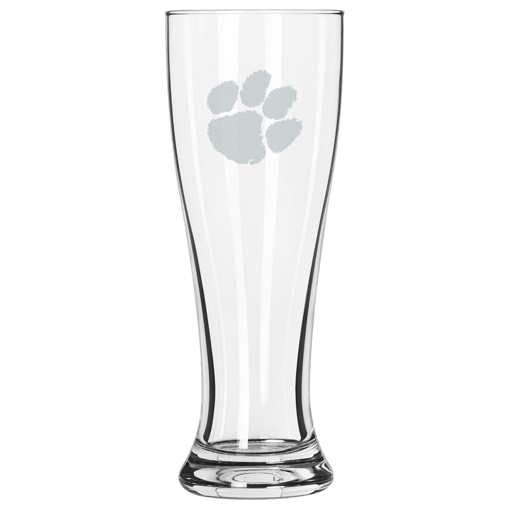Clemson Frosted Paw Pilsner Glass