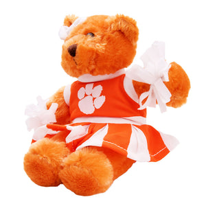 Clemson Fuzzy Cheerleader Bear