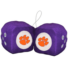 Clemson Fuzzy Dice - PURPLE