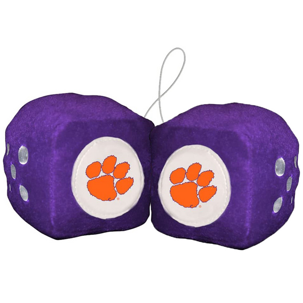 Clemson Fuzzy Dice - PURPLE