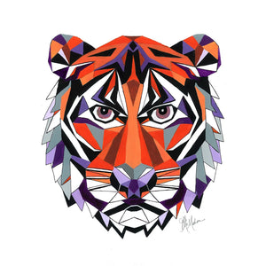 Clemson Geometric Tiger Notecards Set of 8