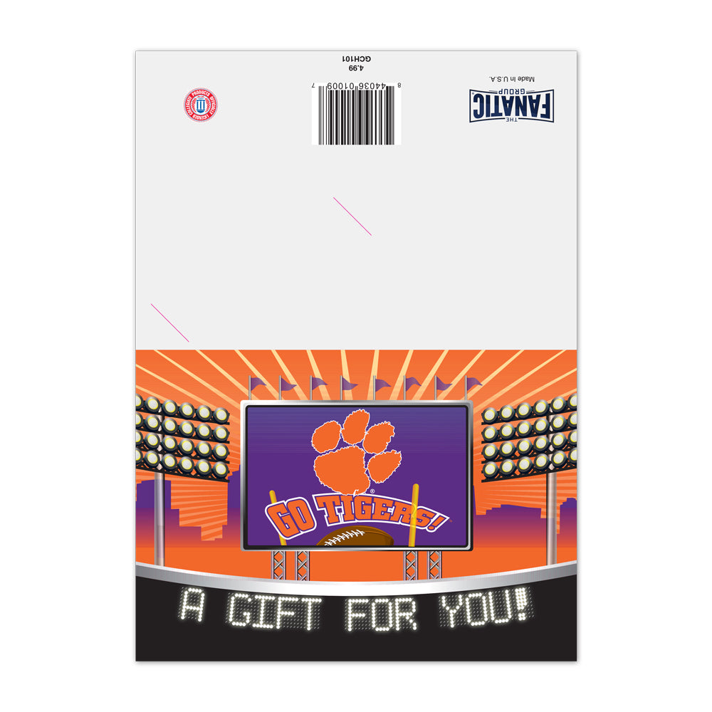Clemson Gift Card Holding Card