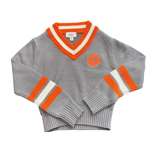 Clemson Girls Varsity Sweater - GREY